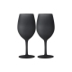 SET WINEGLASS BLACKSATIN