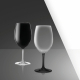 SET WINEGLASS THANGO BLACK & WHITE