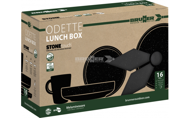 LUNCH BOX ODETTE DOUBLE BLACK
